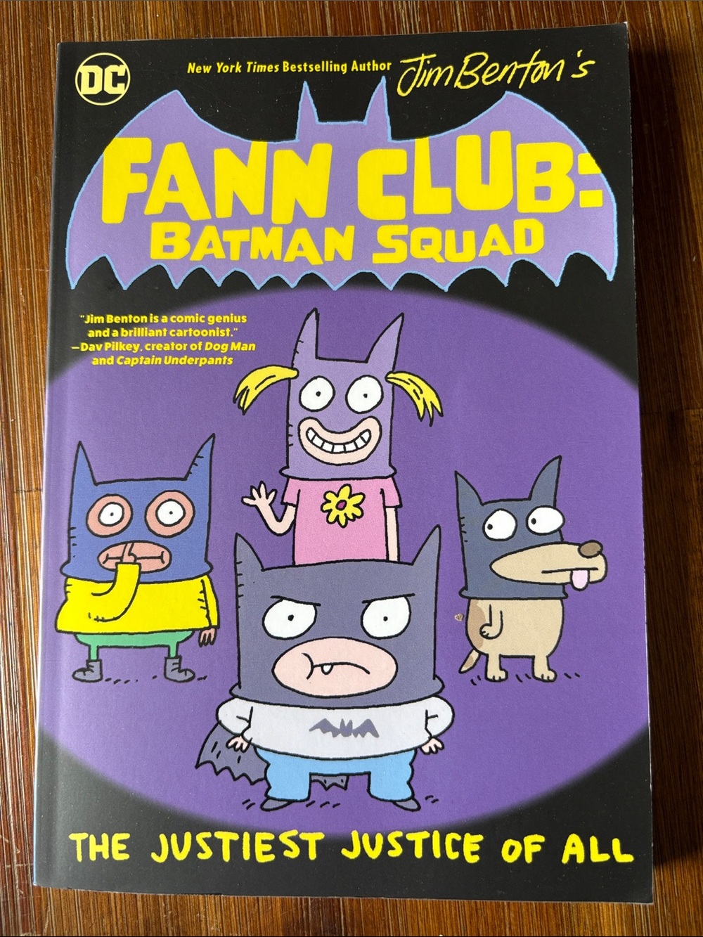 DC Purple Batman Squad Kids T-Shirt with Yellow Logo